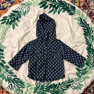 Blue batik jacket - carters - 6 mos